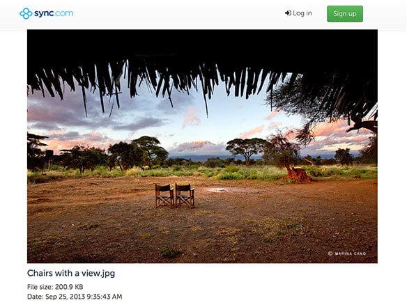 Sending a link The secure links page your recipients will see